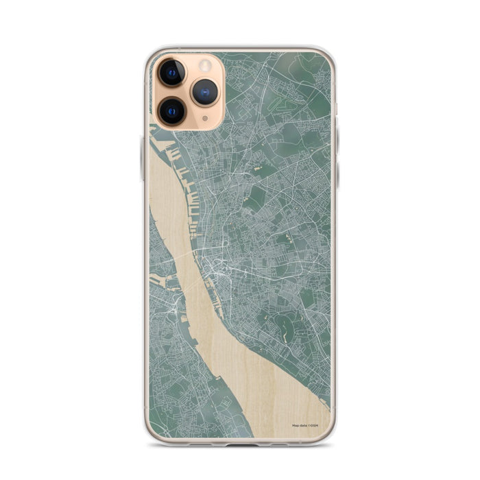Custom iPhone 11 Pro Max Liverpool England Map Phone Case in Afternoon