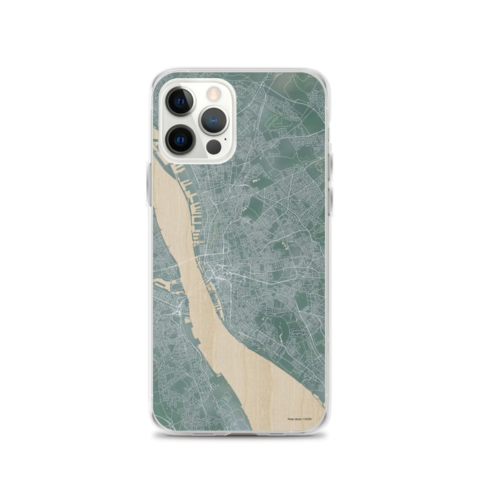 Custom iPhone 12 Pro Liverpool England Map Phone Case in Afternoon