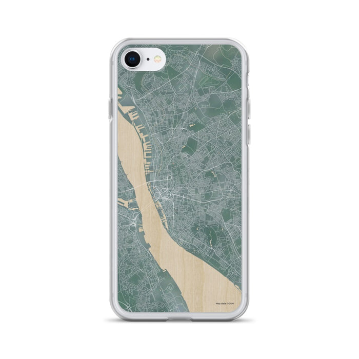 Custom iPhone SE Liverpool England Map Phone Case in Afternoon