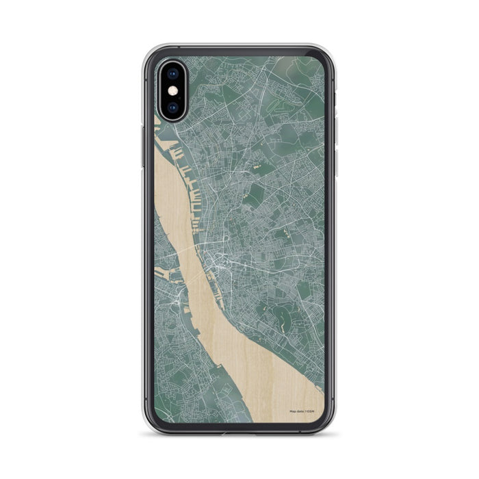 Custom iPhone XS Max Liverpool England Map Phone Case in Afternoon