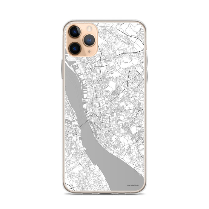 Custom iPhone 11 Pro Max Liverpool England Map Phone Case in Classic