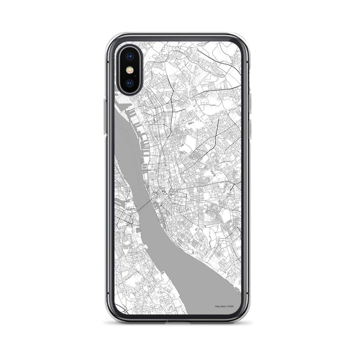 Custom iPhone X/XS Liverpool England Map Phone Case in Classic