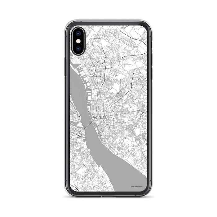 Custom iPhone XS Max Liverpool England Map Phone Case in Classic