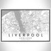 Liverpool England Map Print Landscape Orientation in Classic Style With Shaded Background