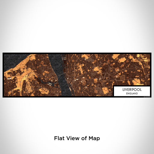 Flat View of Map Custom Liverpool England Map Enamel Mug in Ember