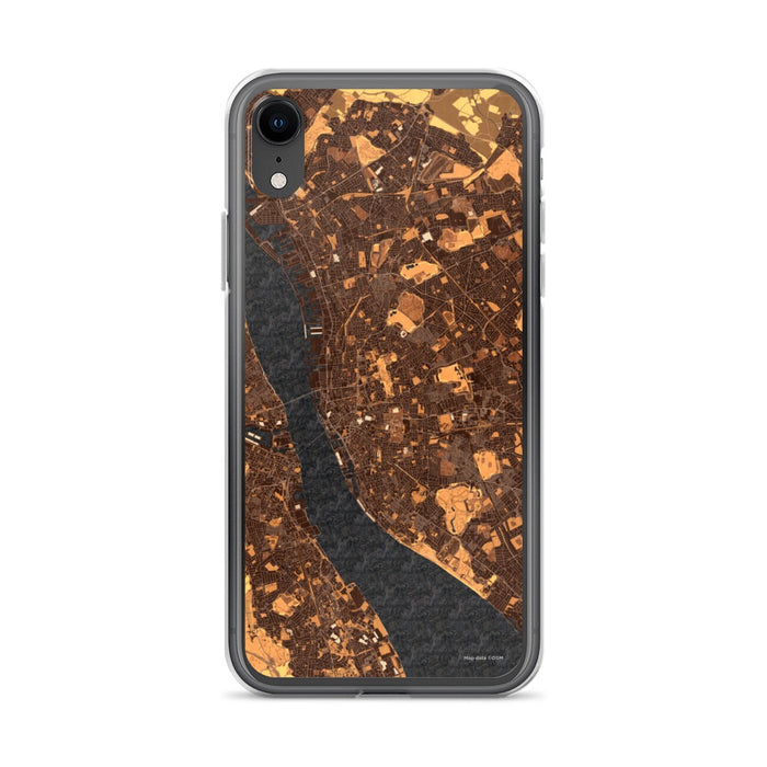 Custom iPhone XR Liverpool England Map Phone Case in Ember