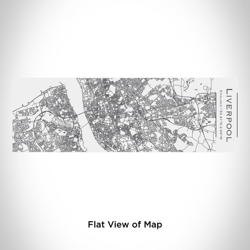 Rendered View of Liverpool England Map Engraving on 10oz Stainless Steel Insulated Cup with Sliding Lid in White