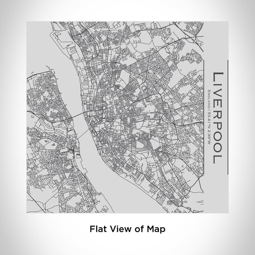 Rendered View of Liverpool England Map Engraving on 17oz Stainless Steel Insulated Tumbler