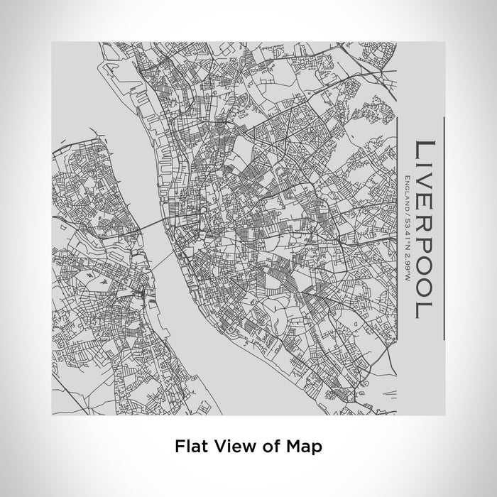 Rendered View of Liverpool England Map Engraving on 17oz Stainless Steel Insulated Tumbler