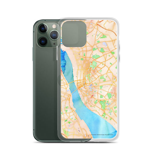 Custom Liverpool England Map Phone Case in Watercolor