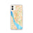 Custom iPhone 11 Liverpool England Map Phone Case in Watercolor
