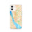 Custom iPhone 12 Liverpool England Map Phone Case in Watercolor