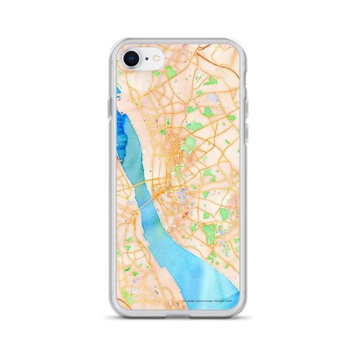 Custom iPhone SE Liverpool England Map Phone Case in Watercolor