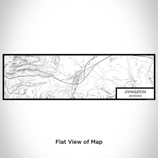Flat View of Map Custom Livingston Montana Map Enamel Mug in Classic
