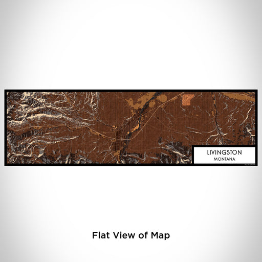 Flat View of Map Custom Livingston Montana Map Enamel Mug in Ember