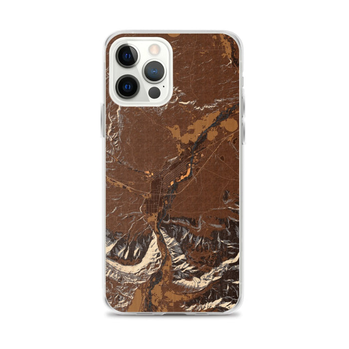 Custom Livingston Montana Map iPhone 12 Pro Max Phone Case in Ember