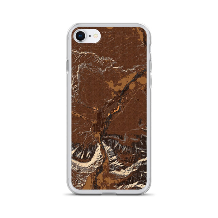 Custom Livingston Montana Map iPhone SE Phone Case in Ember