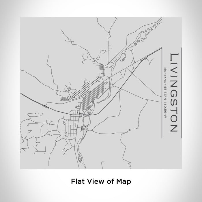 Rendered View of Livingston Montana Map Engraving on 17oz Stainless Steel Insulated Tumbler