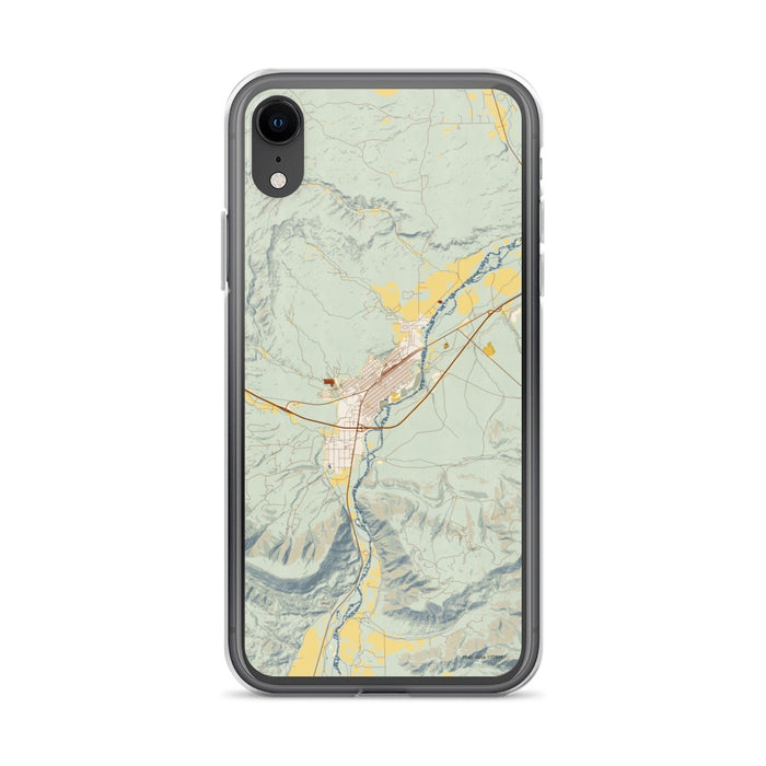 Custom Livingston Montana Map Phone Case in Woodblock