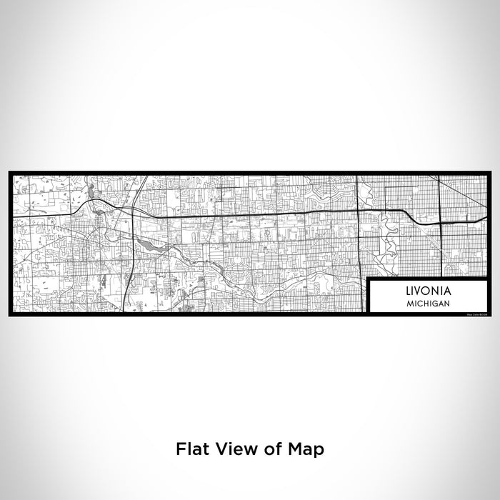 Flat View of Map Custom Livonia Michigan Map Enamel Mug in Classic