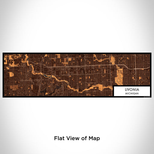 Flat View of Map Custom Livonia Michigan Map Enamel Mug in Ember