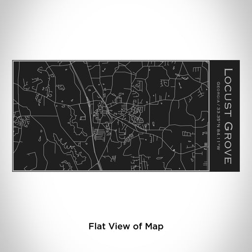 Rendered View of Locust Grove Georgia Map Engraving on 17oz Stainless Steel Insulated Cola Bottle in Black