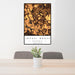 24x36 Locust Grove Georgia Map Print Portrait Orientation in Ember Style Behind 2 Chairs Table and Potted Plant