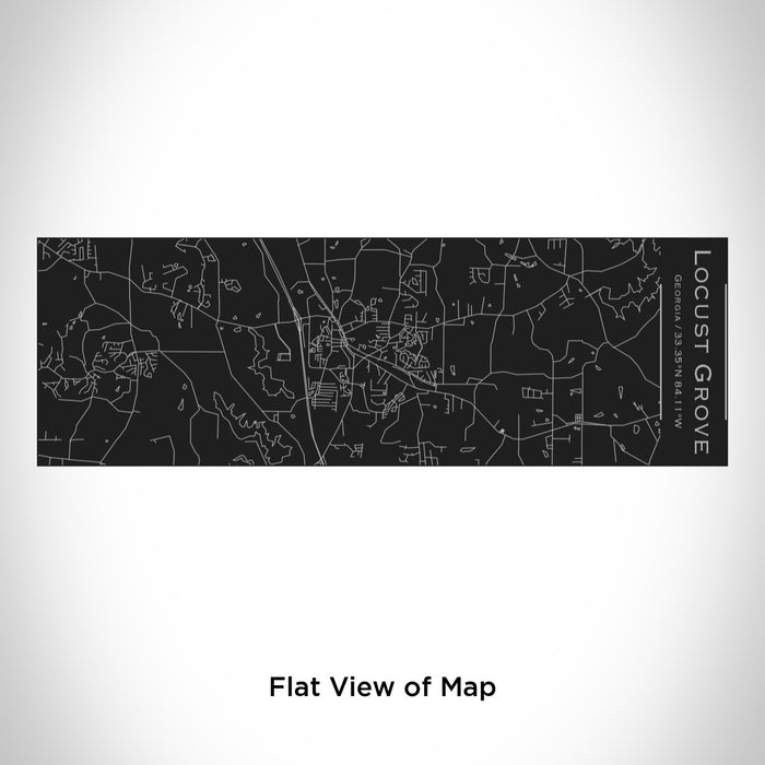 Rendered View of Locust Grove Georgia Map Engraving on 10oz Stainless Steel Insulated Cup with Sliding Lid in Black