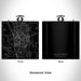 Rendered View of Locust Grove Georgia Map Engraving on 6oz Stainless Steel Flask in Black