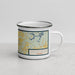 Right View Custom Locust Grove Georgia Map Enamel Mug in Woodblock