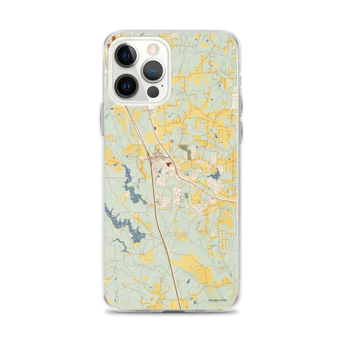 Custom Locust Grove Georgia Map iPhone 12 Pro Max Phone Case in Woodblock