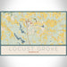 Locust Grove Georgia Map Print Landscape Orientation in Woodblock Style With Shaded Background
