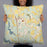 Person holding 22x22 Custom Locust Grove Georgia Map Throw Pillow in Woodblock