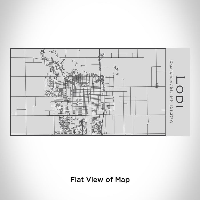 Rendered View of Lodi California Map Engraving on 17oz Stainless Steel Insulated Cola Bottle