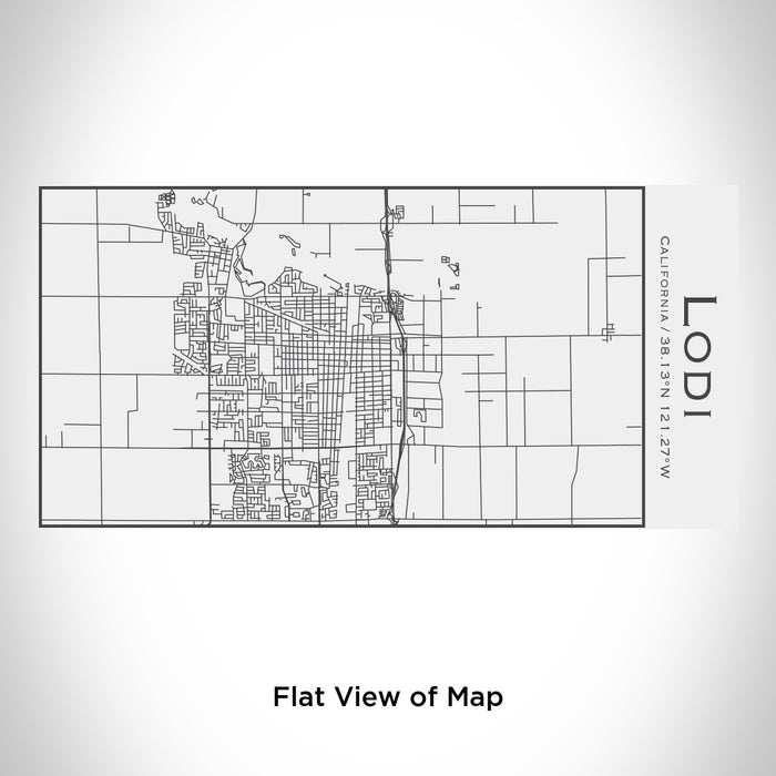 Rendered View of Lodi California Map Engraving on 17oz Stainless Steel Insulated Cola Bottle in White