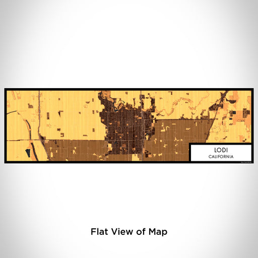 Flat View of Map Custom Lodi California Map Enamel Mug in Ember