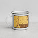 Left View Custom Lodi California Map Enamel Mug in Ember