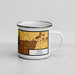 Right View Custom Lodi California Map Enamel Mug in Ember