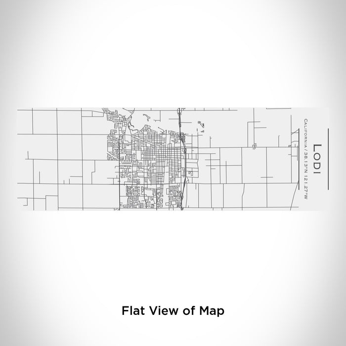 Rendered View of Lodi California Map Engraving on 10oz Stainless Steel Insulated Cup with Sliding Lid in White