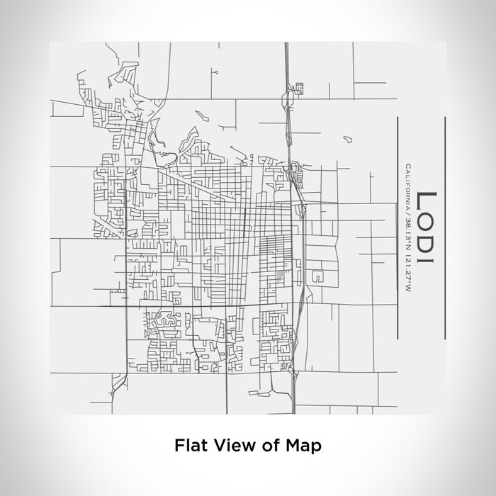 Rendered View of Lodi California Map Engraving on 17oz Stainless Steel Insulated Tumbler in White