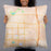 Person holding 22x22 Custom Lodi California Map Throw Pillow in Watercolor