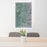 24x36 Logan Utah Map Print Portrait Orientation in Afternoon Style Behind 2 Chairs Table and Potted Plant