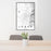 24x36 Logan Utah Map Print Portrait Orientation in Classic Style Behind 2 Chairs Table and Potted Plant