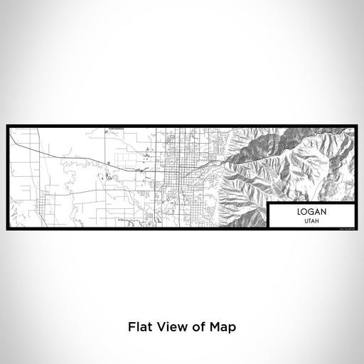 Flat View of Map Custom Logan Utah Map Enamel Mug in Classic