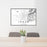 24x36 Logan Utah Map Print Landscape Orientation in Classic Style Behind 2 Chairs Table and Potted Plant