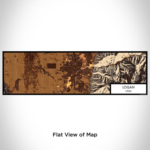 Flat View of Map Custom Logan Utah Map Enamel Mug in Ember