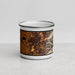 Front View Custom Logan Utah Map Enamel Mug in Ember
