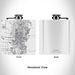 Rendered View of Logan Utah Map Engraving on 6oz Stainless Steel Flask in White