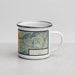 Right View Custom Logan Utah Map Enamel Mug in Woodblock