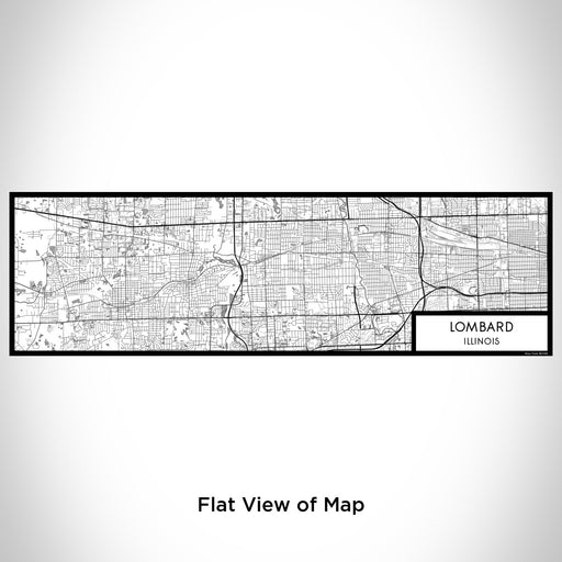 Flat View of Map Custom Lombard Illinois Map Enamel Mug in Classic